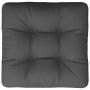 Cojín para muebles de palets tela gris 50x50x12 cm