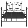 Estructura de cama sin colchón metal negro 90x200 cm