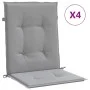Garden chair cushion low backrest 4 pcs gray Oxford fabric by vidaXL, Cushions for chairs and sofas - Ref: Foro24-47551, Pric...