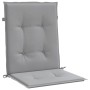 Garden chair cushion low backrest 4 pcs gray Oxford fabric by vidaXL, Cushions for chairs and sofas - Ref: Foro24-47551, Pric...