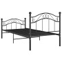 Estructura de cama sin colchón metal negro 90x200 cm