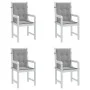 Garden chair cushion low backrest 4 pcs gray Oxford fabric by vidaXL, Cushions for chairs and sofas - Ref: Foro24-47551, Pric...