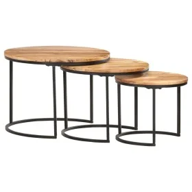 Stackable tables 3 units solid acacia wood by vidaXL, Coffee table - Ref: Foro24-286185, Price: 98,20 €, Discount: %
