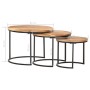Stackable tables 3 units solid acacia wood by vidaXL, Coffee table - Ref: Foro24-286185, Price: 99,09 €, Discount: %