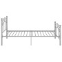 Estructura de cama sin colchón metal gris 90x200 cm