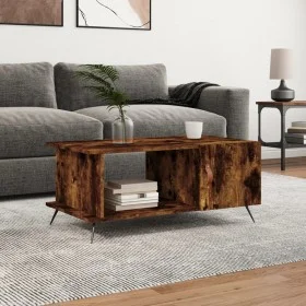 Couchtisch aus geräuchertem Eichensperrholz, 90 x 50 x 40 cm von vidaXL, Couchtisch - Ref: Foro24-829465, Preis: 45,10 €, Rab...