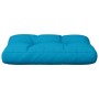 Cojín para sofá de palets de tela azul 50x40x12 cm