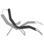 Folding lounger 2 pcs textilene steel with black coating by vidaXL, Loungers - Ref: Foro24-360172, Price: 167,46 €, Discount: %