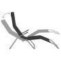 Klappliege aus 2 Stück Textilene-Stahl mit schwarzer Beschichtung von vidaXL, Liegen - Ref: Foro24-360172, Preis: 170,34 €, R...