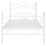 Estructura de cama sin colchón metal blanco 100x200 cm