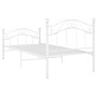 Estructura de cama sin colchón metal blanco 100x200 cm