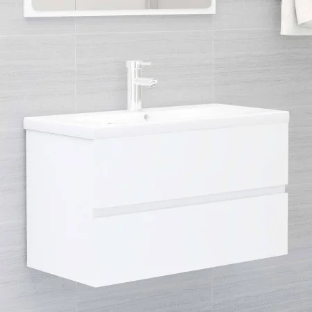 Weißer Waschbeckenunterschrank aus Holzwerkstoff von vidaXL, Badezimmerwaschtische - Ref: Foro24-3071549, Preis: 194,08 €, Ra...