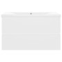 Weißer Waschbeckenunterschrank aus Holzwerkstoff von vidaXL, Badezimmerwaschtische - Ref: Foro24-3071549, Preis: 194,41 €, Ra...