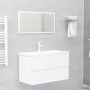 Weißer Waschbeckenunterschrank aus Holzwerkstoff von vidaXL, Badezimmerwaschtische - Ref: Foro24-3071549, Preis: 194,08 €, Ra...