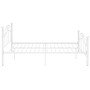 Estructura de cama sin colchón metal blanco 120x200 cm