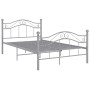 Estructura de cama de metal gris 120x200 cm