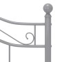 Estructura de cama de metal gris 120x200 cm