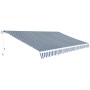Manually operated folding awning 500 cm blue and white by vidaXL, Awnings - Ref: Foro24-275566, Price: 419,70 €, Discount: %