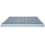 Manually operated folding awning 500 cm blue and white by vidaXL, Awnings - Ref: Foro24-275566, Price: 419,70 €, Discount: %