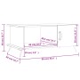 Couchtisch aus glänzend weißem Sperrholz, 90 x 50 x 40 cm von vidaXL, Couchtisch - Ref: Foro24-829462, Preis: 46,14 €, Rabatt: %