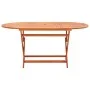 Set de comedor de jardín 7 pzas madera eucalipto textilene gris de vidaXL, Conjuntos de jardín - Ref: Foro24-278911, Precio: ...