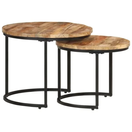 Stackable tables 2 units rough mango wood by vidaXL, Coffee table - Ref: Foro24-337999, Price: 85,28 €, Discount: %