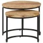 Stackable tables 2 units rough mango wood by vidaXL, Coffee table - Ref: Foro24-337999, Price: 85,28 €, Discount: %