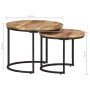 Stackable tables 2 units rough mango wood by vidaXL, Coffee table - Ref: Foro24-337999, Price: 86,32 €, Discount: %
