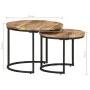 Stackable tables 2 units rough mango wood by vidaXL, Coffee table - Ref: Foro24-337999, Price: 85,28 €, Discount: %