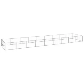 Silver kennel 18 m² steel by vidaXL, Dog kennels and fences - Ref: Foro24-3082125, Price: 337,00 €, Discount: %