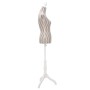 White cotton female bust mannequin with stripes by vidaXL, Gallants at night - Ref: Foro24-30031, Price: 80,13 €, Discount: %