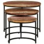 Stackable tables, 3 units, solid recycled wood table by vidaXL, Coffee table - Ref: Foro24-338003, Price: 124,09 €, Discount: %