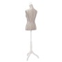 White cotton female bust mannequin with stripes by vidaXL, Gallants at night - Ref: Foro24-30031, Price: 80,13 €, Discount: %