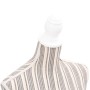 White cotton female bust mannequin with stripes by vidaXL, Gallants at night - Ref: Foro24-30031, Price: 80,13 €, Discount: %