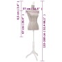 White cotton female bust mannequin with stripes by vidaXL, Gallants at night - Ref: Foro24-30031, Price: 80,13 €, Discount: %
