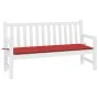 Cojín de banco de jardín tela Oxford rojo 200x50x3 cm de vidaXL, Cojines para sillas y sofás - Ref: Foro24-47610, Precio: 25,...