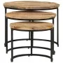 Stackable tables 3 units rough mango wood by vidaXL, Coffee table - Ref: Foro24-338002, Price: 133,08 €, Discount: %