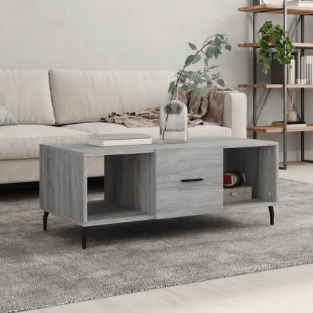 Mesa de centro madera contrachapada gris Sonoma 102x50x40 cm de vidaXL, Mesas de centro - Ref: Foro24-829322, Precio: 53,92 €...