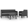 3-piece garden furniture set with anthracite grey rattan cushions. by vidaXL, Garden sets - Ref: Foro24-3079678, Price: 400,7...