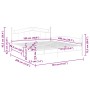 Estructura de cama de metal blanco 180x200 cm