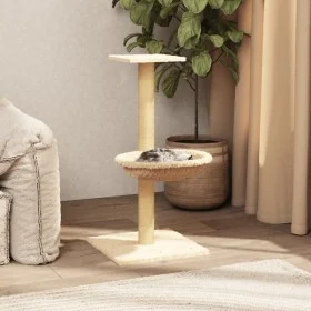 Cat scratching post with cream sisal post 74 cm by vidaXL, Cat furniture - Ref: Foro24-171588, Price: 30,31 €, Discount: %