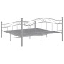Estructura de cama de metal gris 180x200 cm