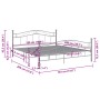 Estructura de cama de metal gris 180x200 cm