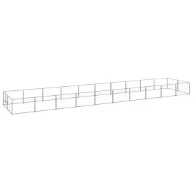 Silver kennel 20 m² steel by vidaXL, Dog kennels and fences - Ref: Foro24-3082126, Price: 383,30 €, Discount: %