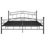 Estructura de cama de metal negro 200x200 cm