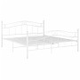Estructura de cama de metal blanco 200x200 cm