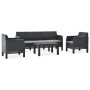 Garden furniture set 4 pieces anthracite gray PP rattan cushions by vidaXL, Garden sets - Ref: Foro24-3067235, Price: 525,08 ...