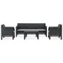 Gartenmöbel-Set 4-teilig anthrazitgraue PP-Rattankissen von vidaXL, Gartensets - Ref: Foro24-3067235, Preis: 518,59 €, Rabatt: %