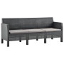 Gartenmöbel-Set 4-teilig anthrazitgraue PP-Rattankissen von vidaXL, Gartensets - Ref: Foro24-3067235, Preis: 525,08 €, Rabatt: %