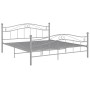 Estructura de cama de metal gris 200x200 cm